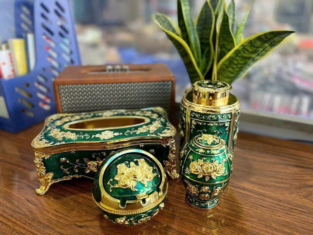 Hộp Đựng Giấy Ăn Mạ Đồng Sang Trọng