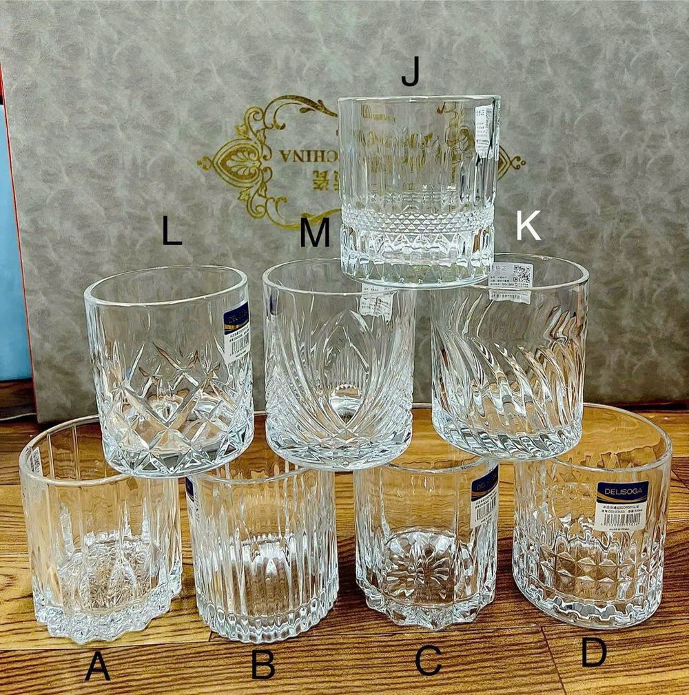 set 6 cốc ly thủy tinh DSKB 036-1 , 218ml DELISOGA , uống rư.ợ.u , giải khát ...