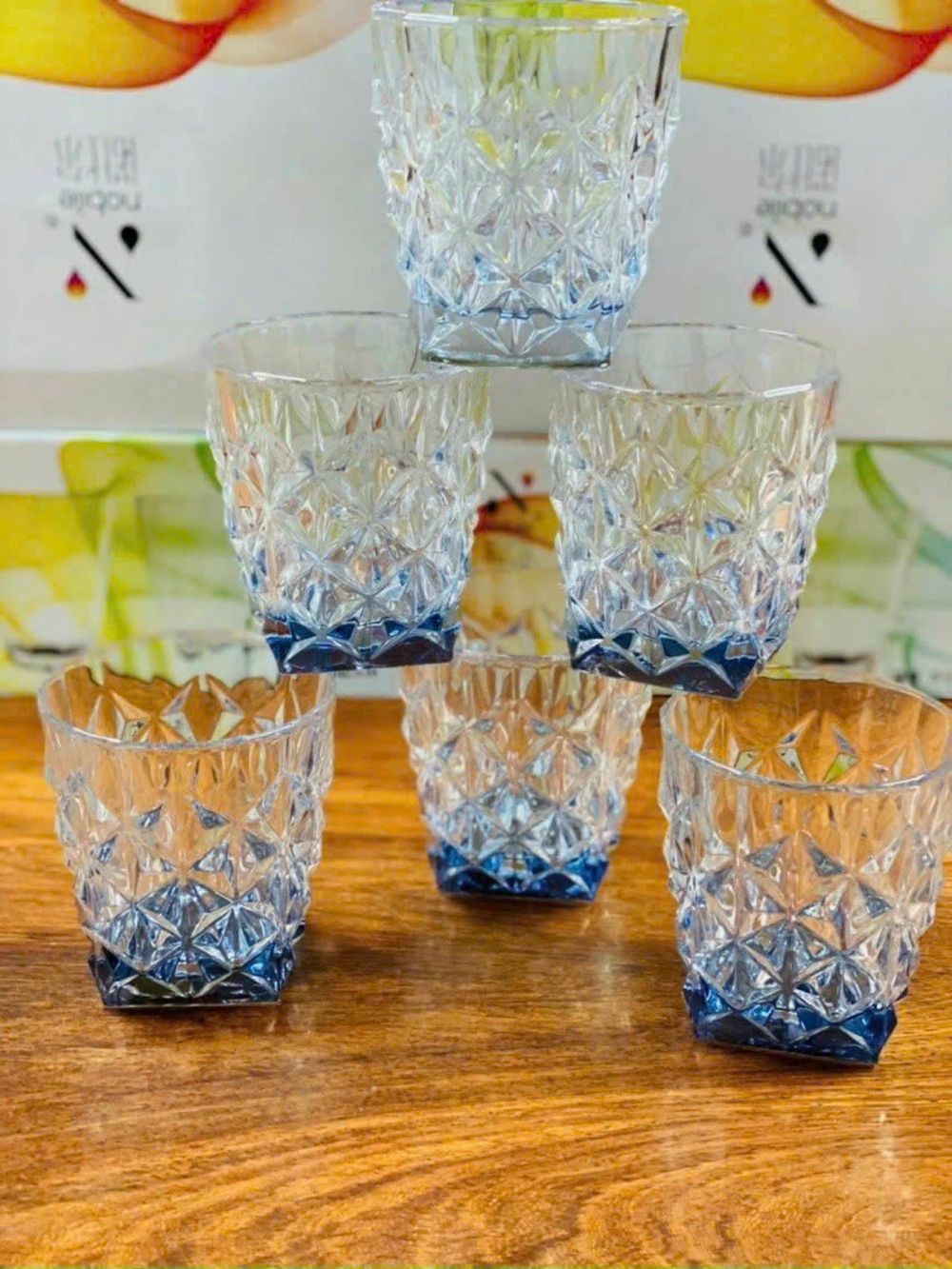 Bộ 6 cốc thủy tinh HONGLI 81912, 6 Ly thủy tinh 315ml