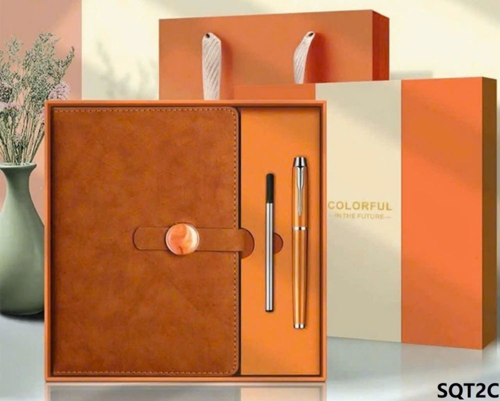 Bộ A5 Sổ Da Tặng Bộ Nhật Ký Văn Phòng Phẩm Sách Notepad Với Bút Kim Loại