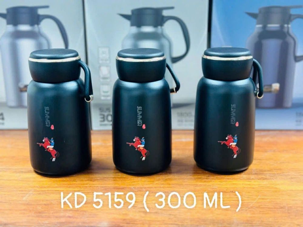 Bình nước giữ nhiệt in hình Kute 2 Lớp ( có hộp ) nhiều màu cute.