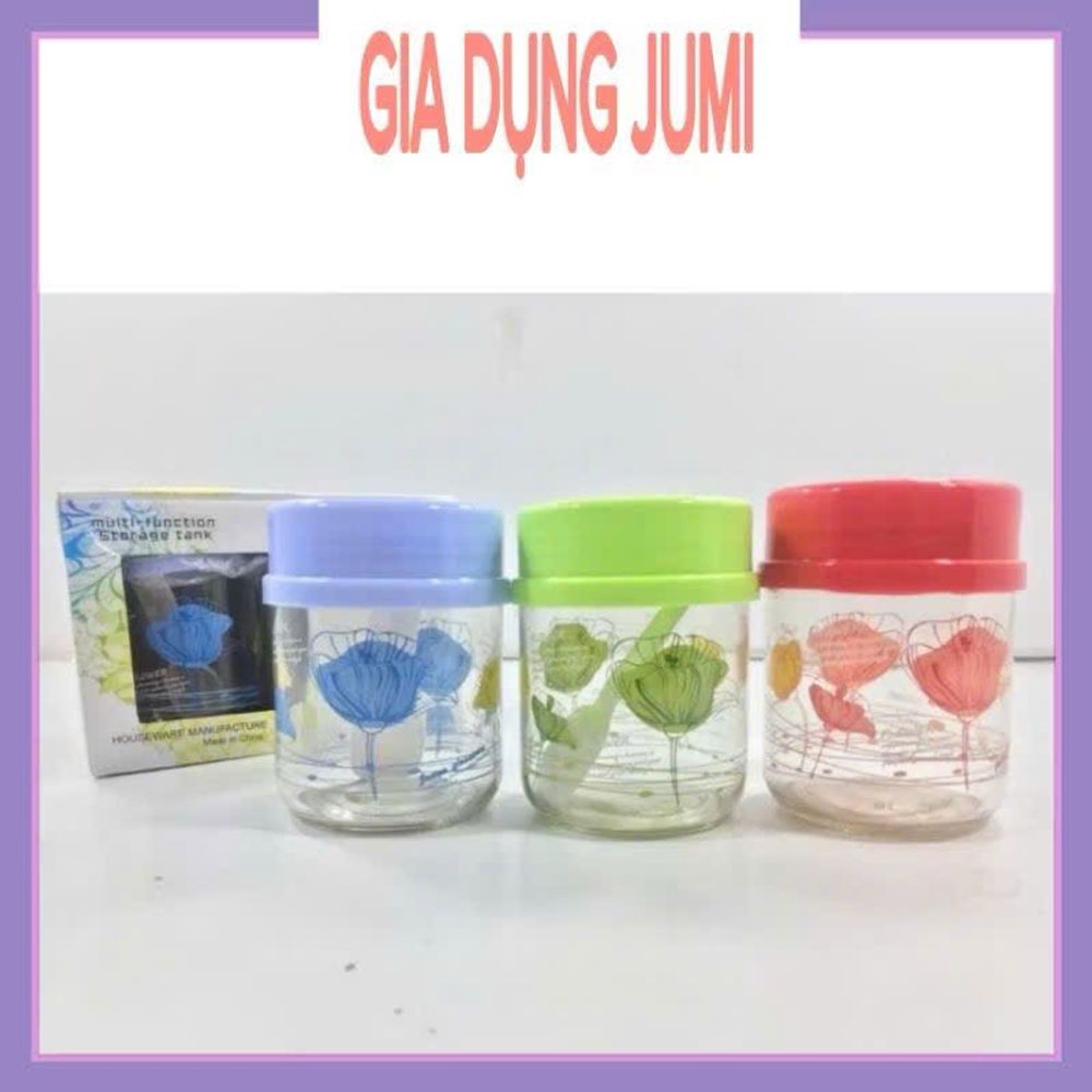 Bộ đôi Lọ Đựng Gia Vị Thuỷ Tinh Cao Cấp Có Nắp Đậy Và Thìa