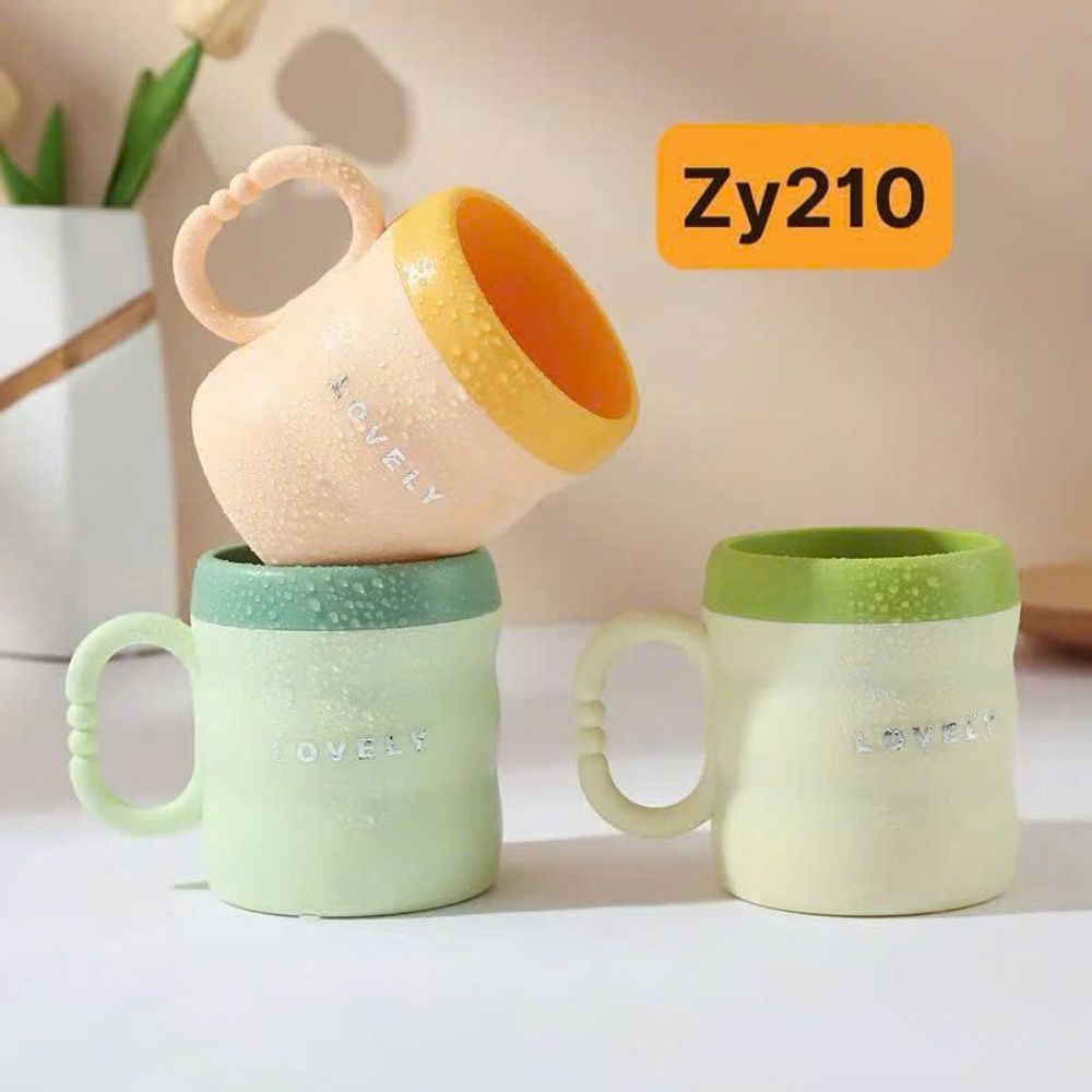 Cốc thủy tinh giả ngọc bích cốc cà phê màu ngọc bích cổ cốc sữa cốc ăn sáng