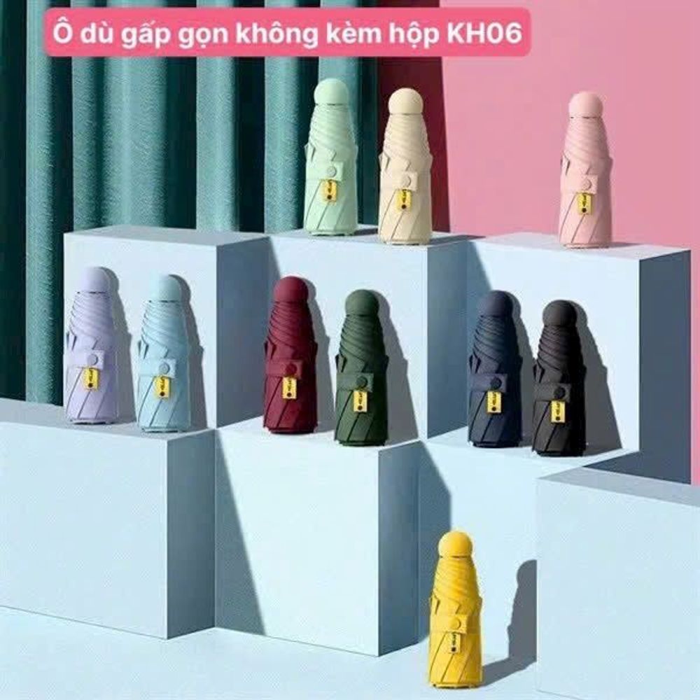 Ô mini gấp gọn nhỏ bằng chiếc điện thoại, Dù che nắng che mưa sang chảnh, siêu nhẹ ( THÙNG 100 C )