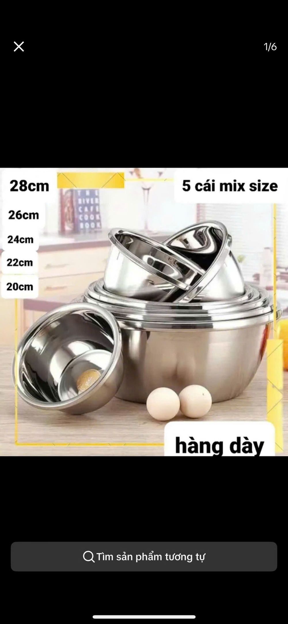 Âu inox 28 cm ( THÙNG 120 C )