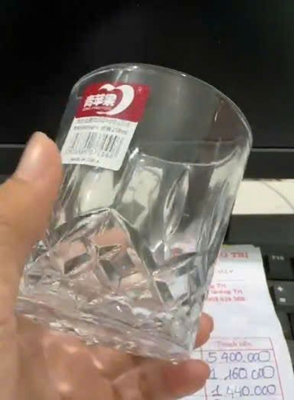 Bộ 6c Cốc thủy tinh cao cấp, sang chảnh họa tiết pha lê ( THÙNG 12 BỘ )