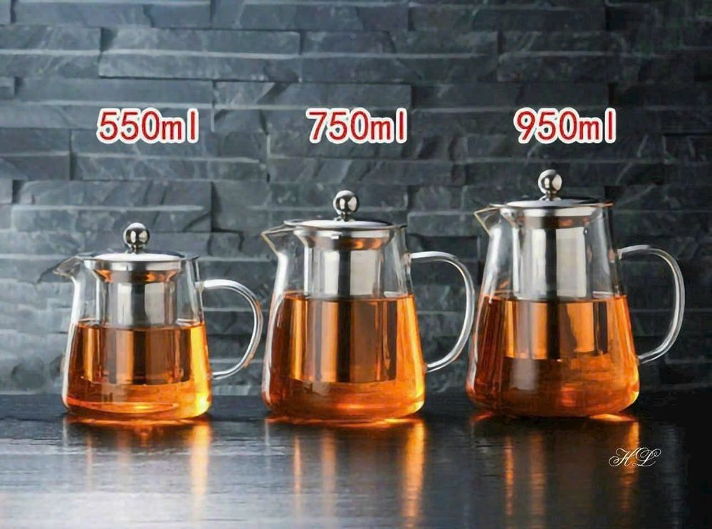 Ấm thủy tinh pha trà lõi lọc Inox 550ml