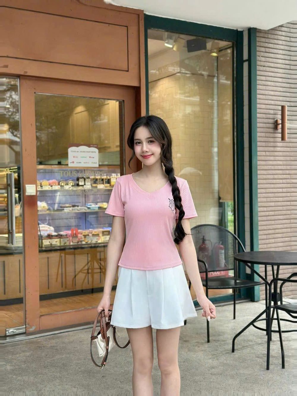 Bộ Set Áo Thun Tay Ngắn Cổ Tim co giãn Minisize bigsize logo in.