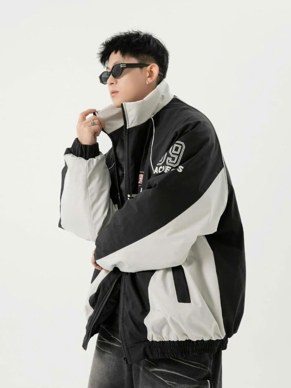 ￼Áo Khoác Dù jackek Nam Nữ 2 Lớp In Chữ Phối 2 Màu Trẻ Trung Kiểu Dáng phong Cách