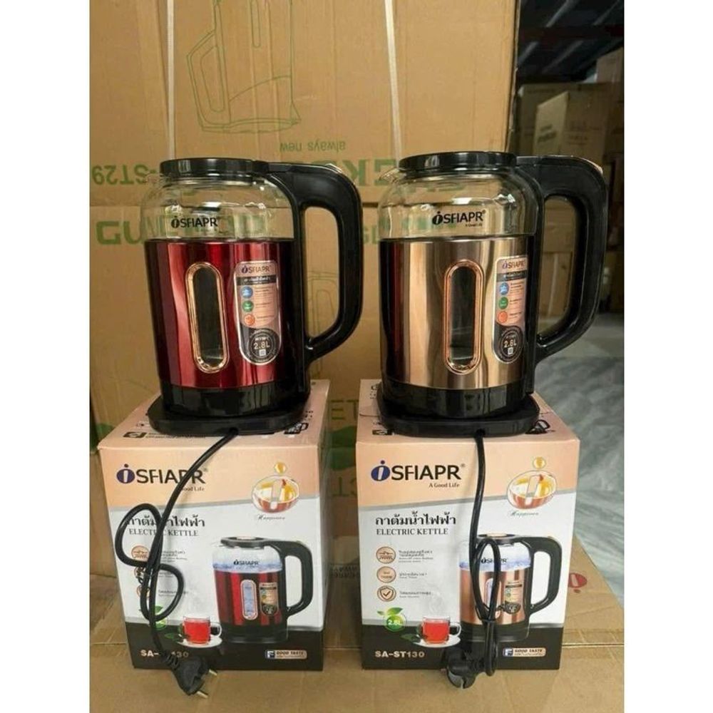 Ấm siêu tốc ST130 thuỷ tinh 2.8L đun nước siêu nhanh. ( 12C/1 THÙNG )