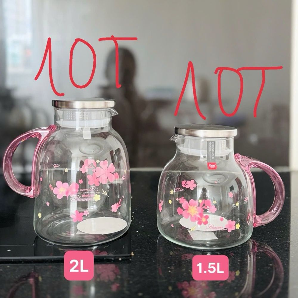 BÌNH THỦY TINH CHỊU NHIỆT 2L CAO CẤP ( Thùng 16C )