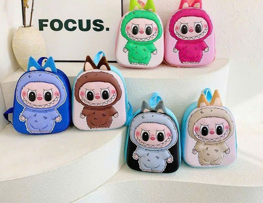 Balo trẻ em labubu 3d , size 24x28x6cm ( THÙNG 200C )