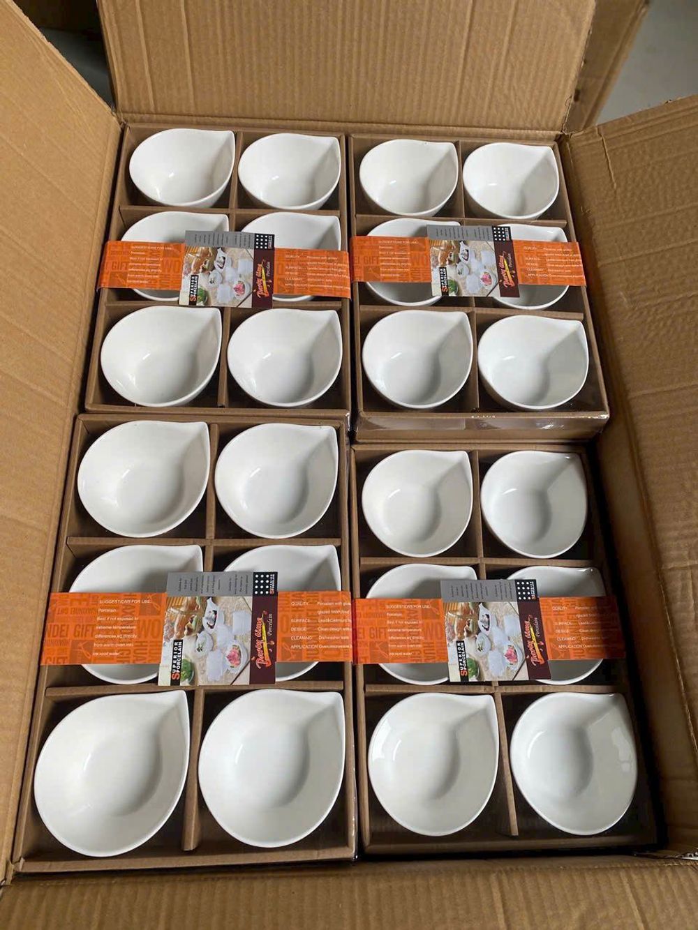 Chén sứ trắng đựng đồ ăn dặm, chén gia vị nhiều dáng decor ( THÙNG 24B )