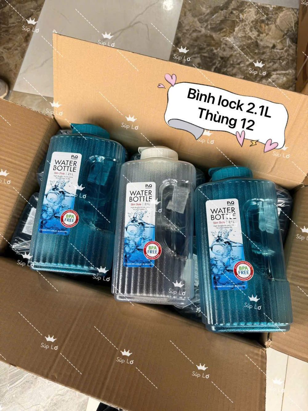 Bình đựng nước nhựa an toàn dung tích 1L - 2L đựng nước tiện lợi ( THÙNG 12C )