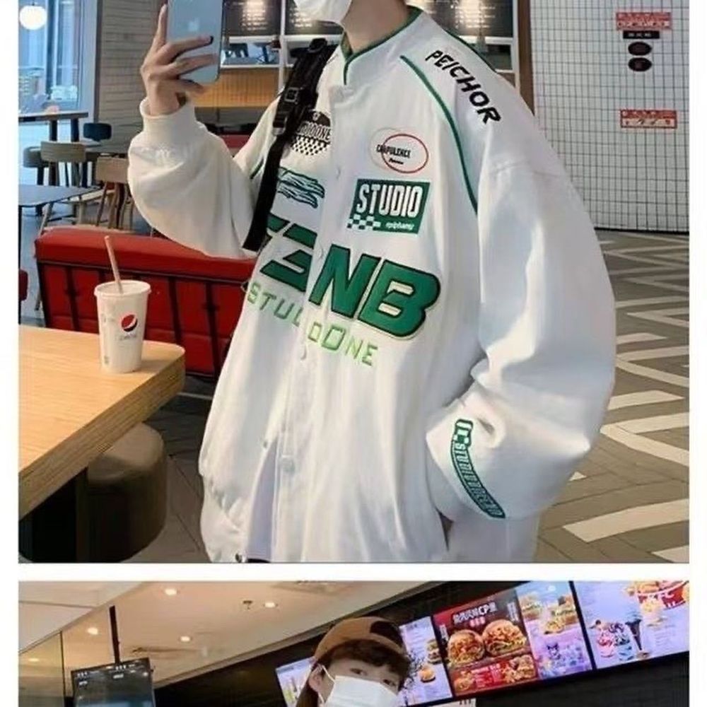 Áo khoác dù 2 lớp tay dài logo in N3FB form rộng UNISEX