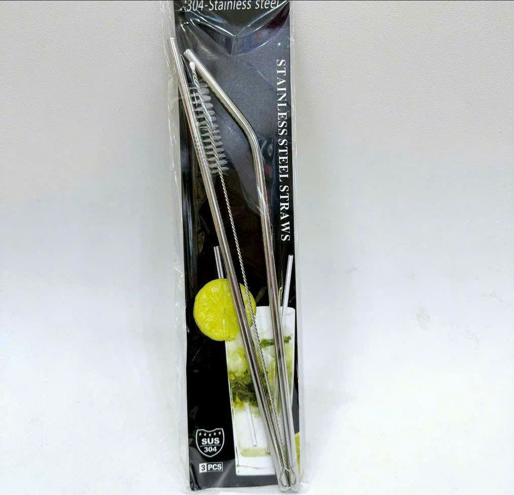 Bộ Ống Hút Inox 304, Ống Hút Thép Không Gỉ An Toàn, Bộ Ống Hút Kèm Cọ Vệ Sinh Ống Hút