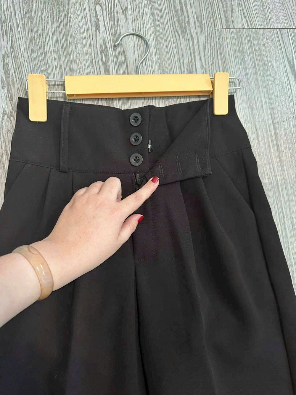 Quần Tây Học Sinh, Công Sở Form Baggy Ống Đứng Cạp Cao 3 nút Có Xếp Li - Chất Tuyết Mưa, 2 size L, XL