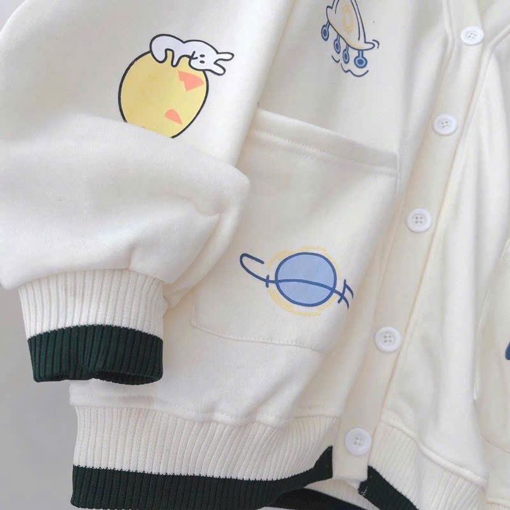 Áo khoác nữ cadigan in họa tiết hành tinh đẹp