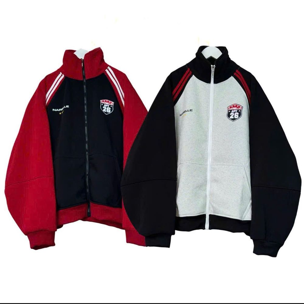 Áo khoác nam Kiểu chạy sọc tay raplang