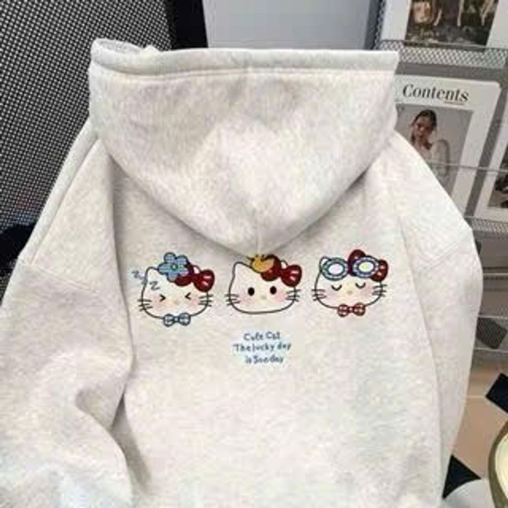 Áo khoác nữ vải nỉ 3 con mèo Cute Cat