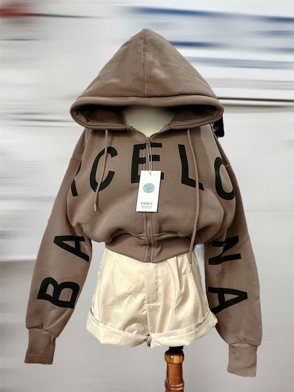 Áo khoác nỉ dành cho nữ BARCE.LONA