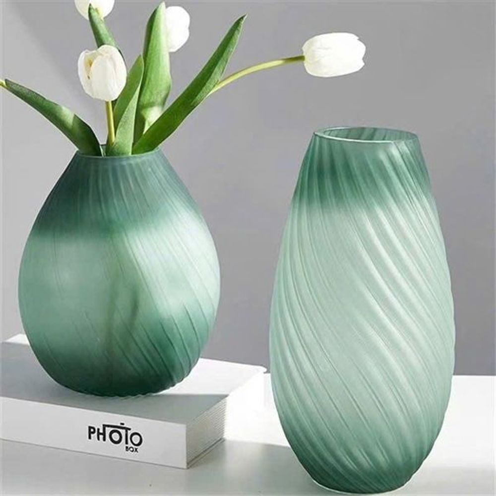 Bình lọ Hoa Thuỷ Tinh Ngọc Bích 18x9x23cm ( THÙNG 16C)