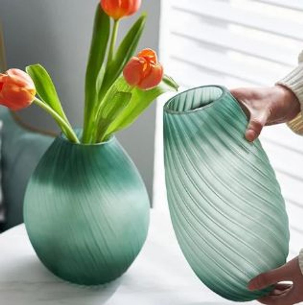 Bình lọ Hoa Thuỷ Tinh Ngọc Bích 18x9x23cm ( THÙNG 16C)