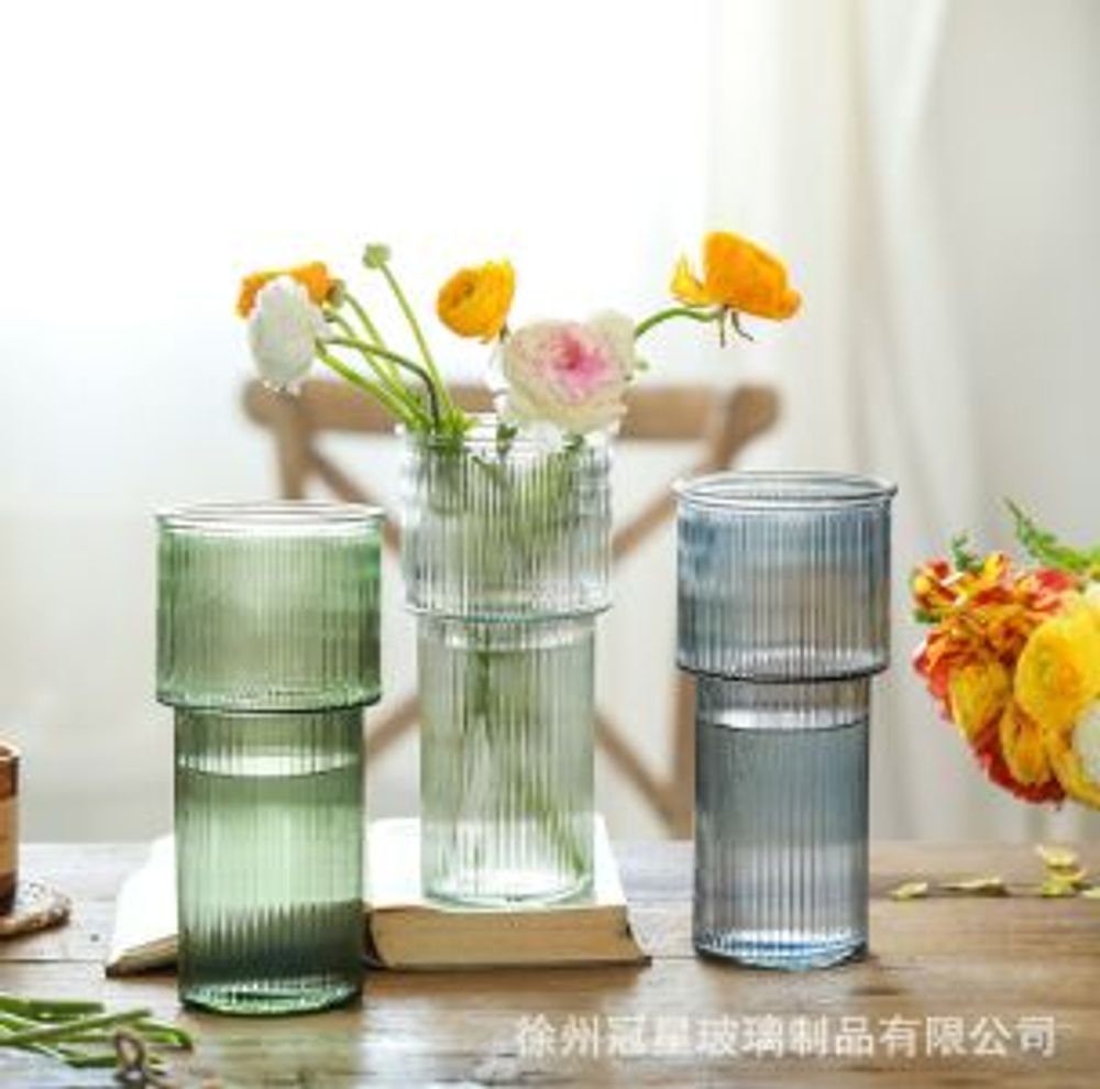 Bình Hoa Thuỷ Tinh Trụ Sọc 11x25cm (THÙNG 24C)