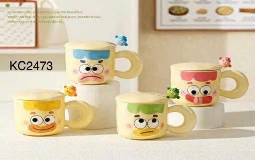 Cốc Sứ Cute Mặt Hề 400ml KC2473 (THÙNG 60C)