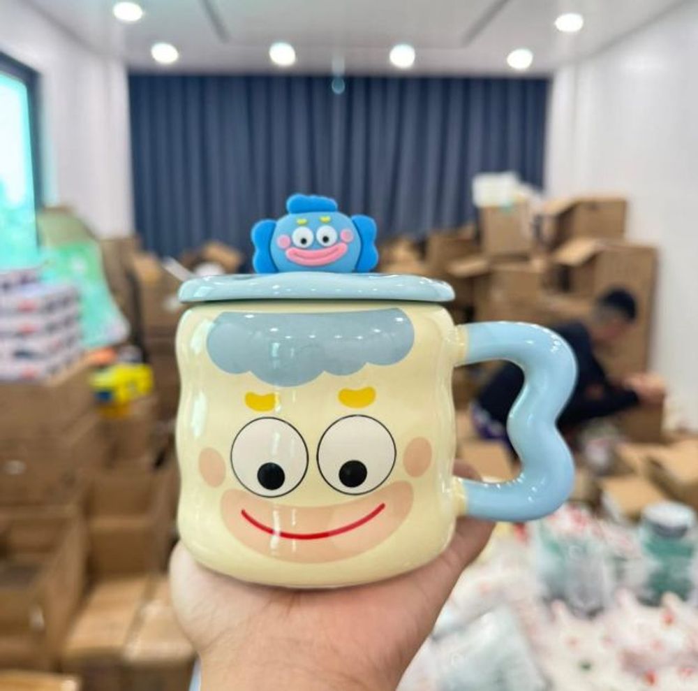 Cốc Sứ Cute Mặt Hề 400ml KC2473 (THÙNG 60C)