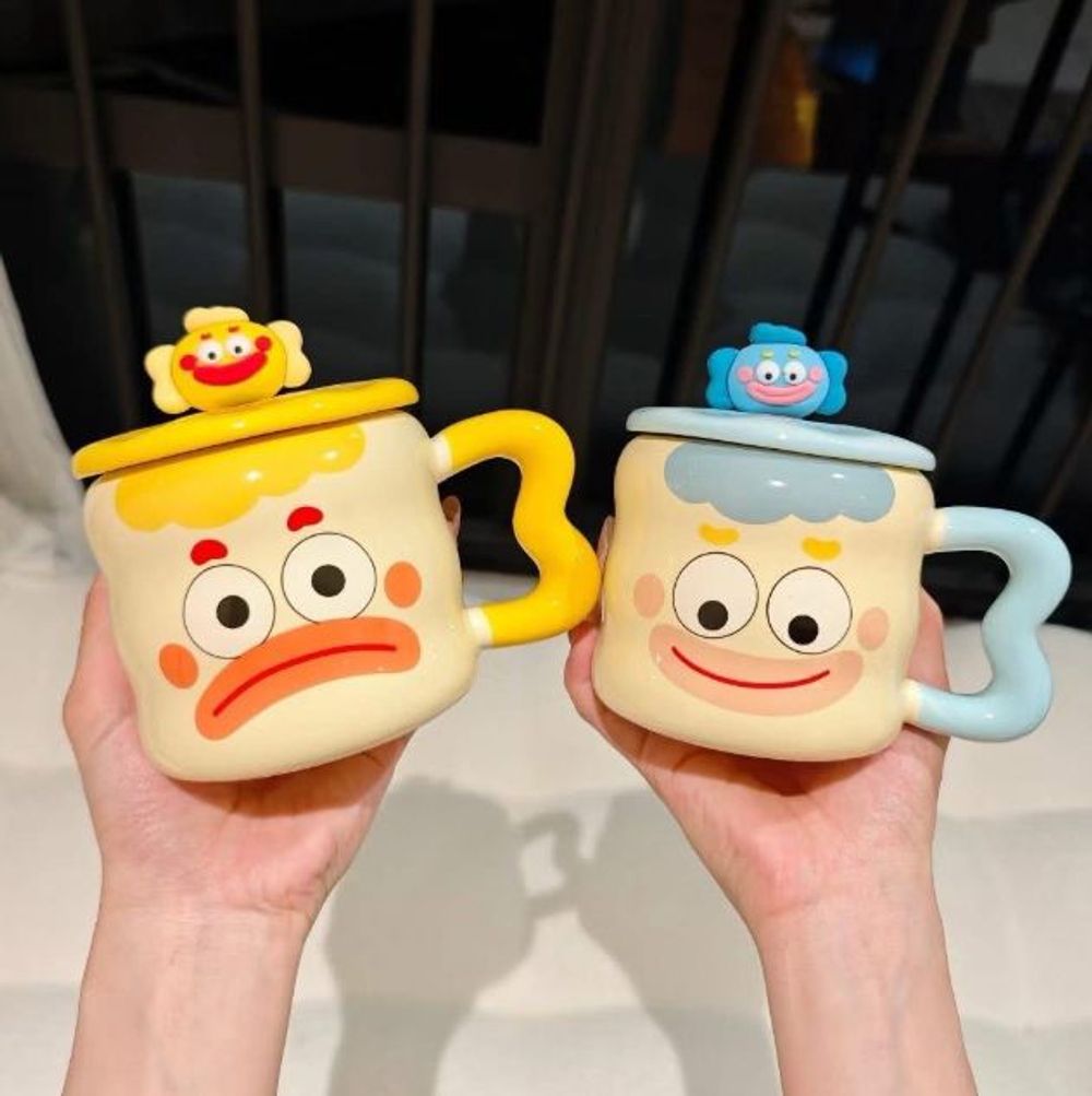 Cốc Sứ Cute Mặt Hề 400ml KC2473 (THÙNG 60C)