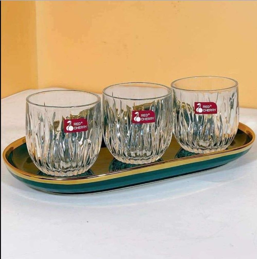 Bộ 6 Cốc Thủy Tinh bí Sọc Trắng 280ml XM21A ( THÙNG 12B )