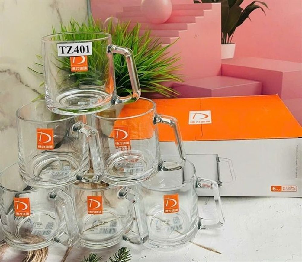 Cốc Thủy Tinh Quai TZ401 350ML ( THÙNG 36C )