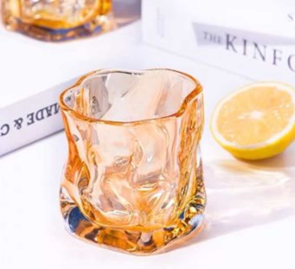 Bộ 6 cốc Thuỷ Tinh Soắn 268 300ml 7 Sắc, Khói, Vàng (THÙNG 12B)