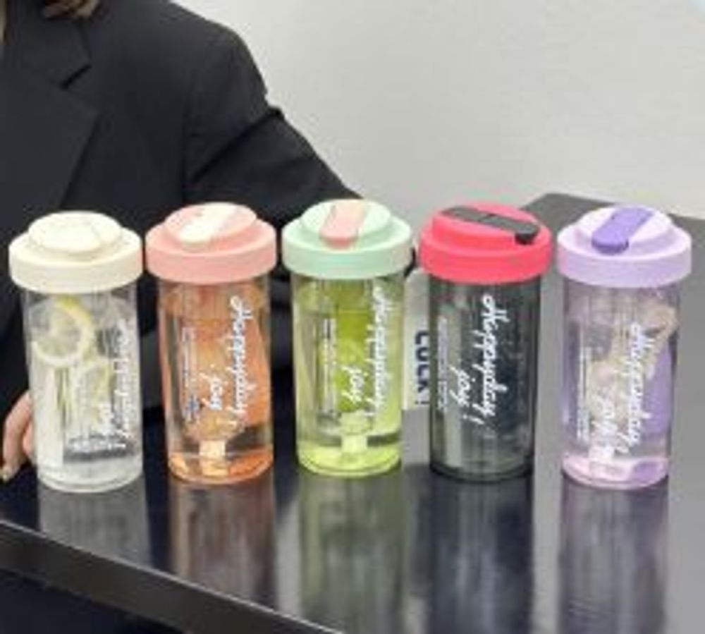 Bình nhựa happy day quai xách 600ml (THÙNG 100C)