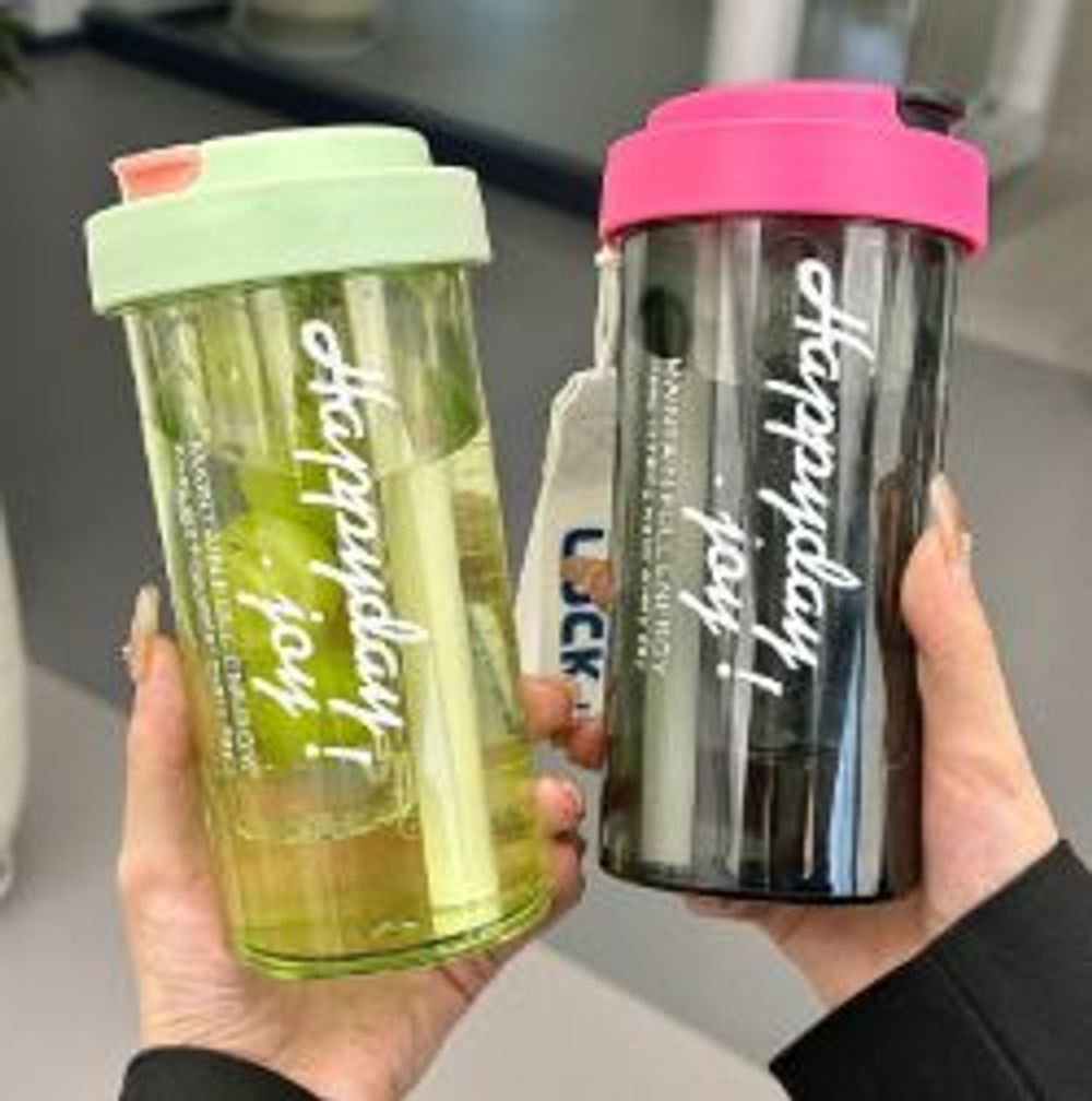 Bình nhựa happy day quai xách 600ml (THÙNG 100C)