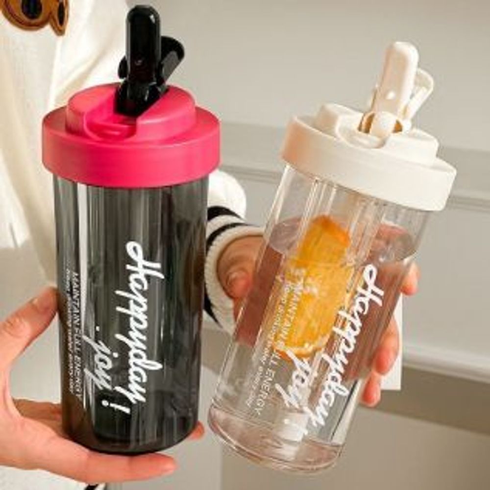 Bình nhựa happy day quai xách 600ml (THÙNG 100C)