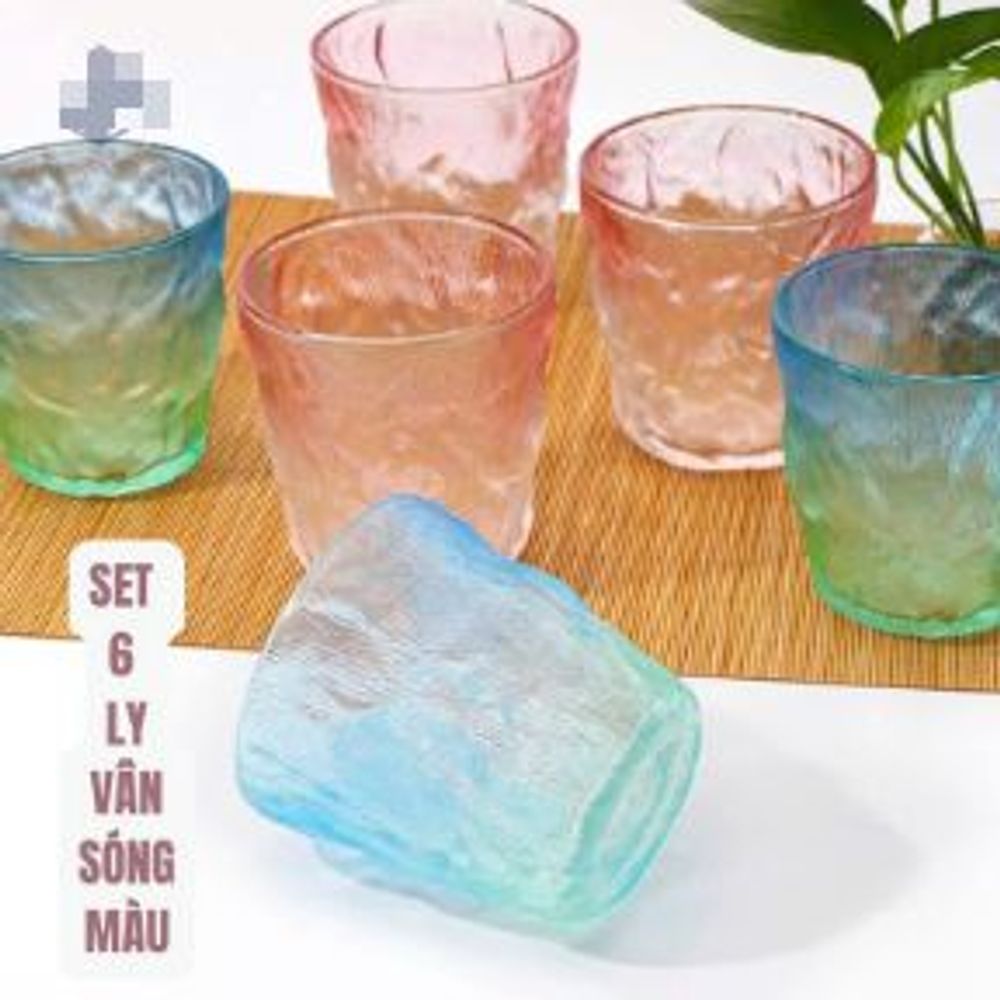 Bộ 6 Cốc Thuỷ Tinh Màu A-KB 047-1/L6PS (THÙNG 8B)
