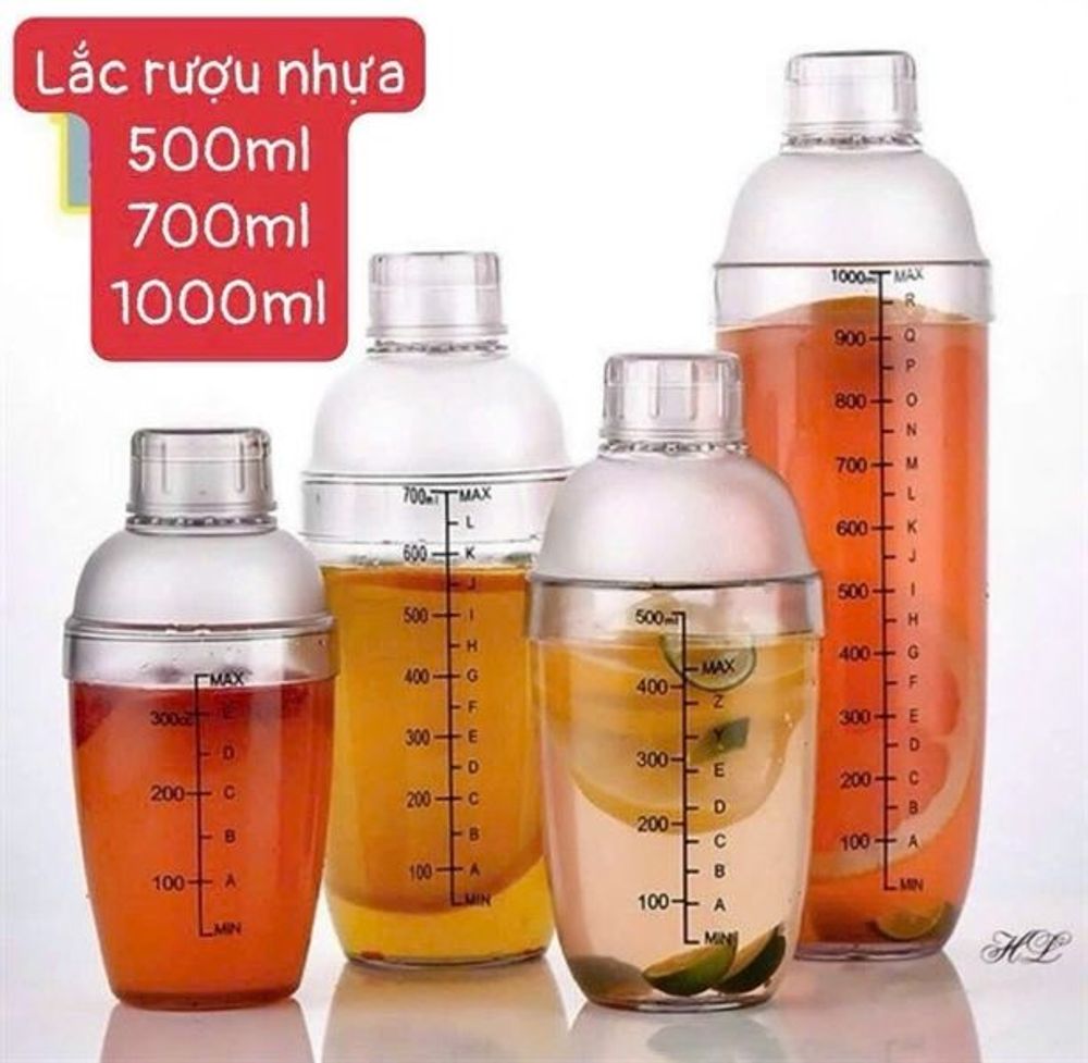 Bình nhựa lắc pha chế 350ml (THÙNG 60C)