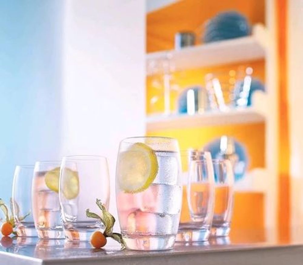 Bộ 6 cốc thủy tinh trắng trắng cao (THÙNG 8B)