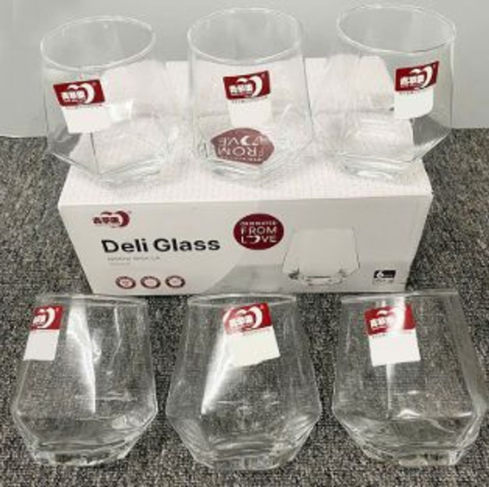 Cốc Thuỷ Tinh Góc Cạnh Trắng ES 5163-2C MM (THÙNG 12B)