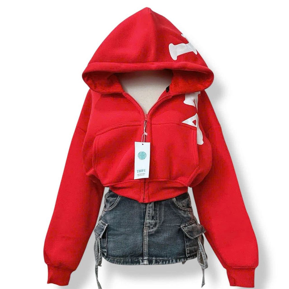 Áo khoác lửng dành cho nữ LAYKA thun nỉ dày mịn