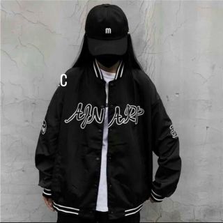 Áo Khoác Dù Bomber Unisex In Chữ ARAJN Phong Cách Bóng Chày Thời Trang Teen Siêu Hot
