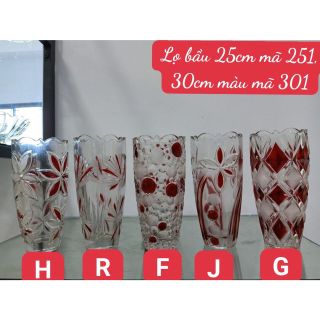 LỌ HOA THỦY TINH BOM 25CM MÀU