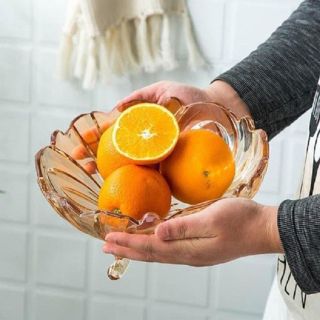 BÁT THỦY TINH 3 CHÂN THẢ HOA MÀU