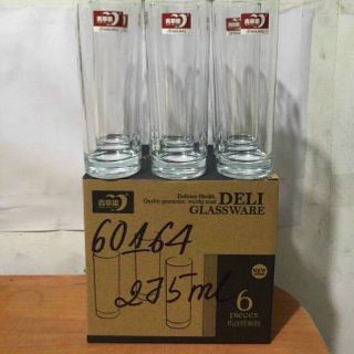 Bộ 6 cốc ống thủy tinh cafe 275ml