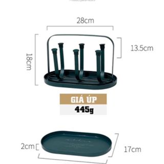 Bộ giá úp cốc bầu dục sang chảnh kèm khay hứng Bộ giá úp cốc bầu dục sang chảnh kèm khay hứng