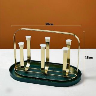 Bộ giá úp cốc bầu dục sang chảnh kèm khay hứng Bộ giá úp cốc bầu dục sang chảnh kèm khay hứng