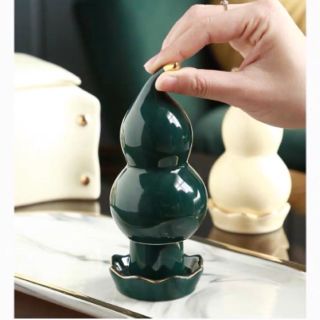 Hũ đựng tăm hồ lô decor bằng sứ