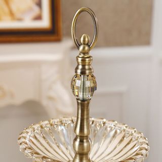 Khay mứt để hoa quả thuỷ tinh 2 tầng cao cấp Khay mứt để hoa quả thuỷ tinh 2 tầng cao cấp